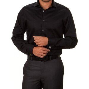 Calvin Klein black and white slim fit dress shirt